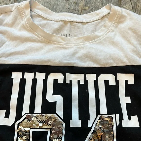 Justice active Long sleeve top shirt girls size 8 - Picture 3 of 5